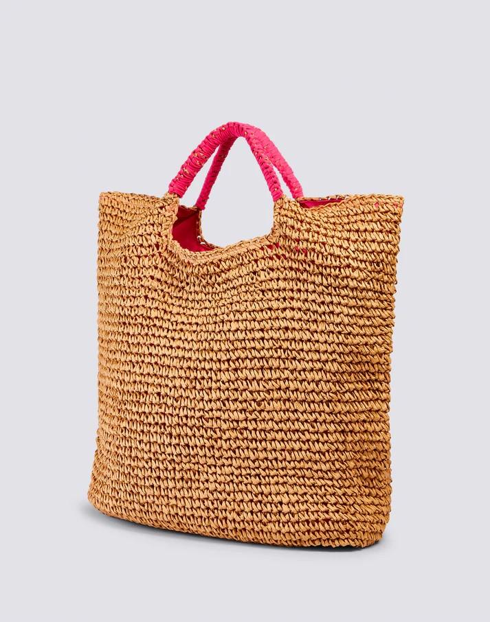 Borsa maxi in paper straw intrecciata AW825ABPA100 86700 SUNDEK 