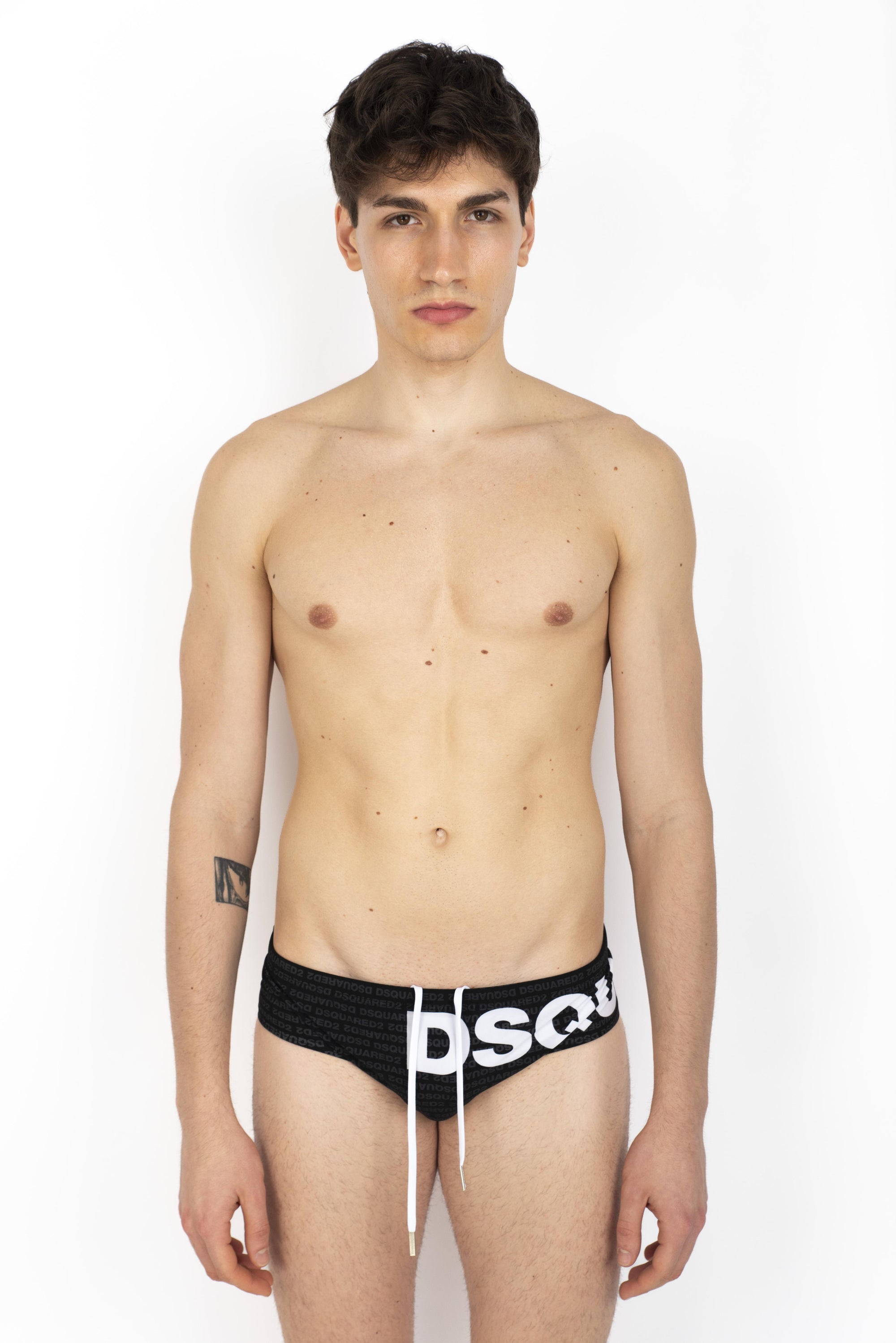 Swim Brief black white D7B2E5940 010 DSQUARED BEACHWEAR 