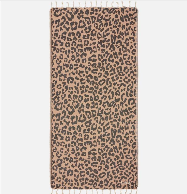 Telo mare Foutas in cotone jacquard con fantasia leopardata FOUT009W 02712L MC2 SAINT BARTH 