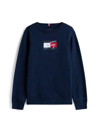 Felpa logo con firma KB0KB09741J C1G TOMMY HILFIGER 