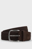 Braided belt with leather trim