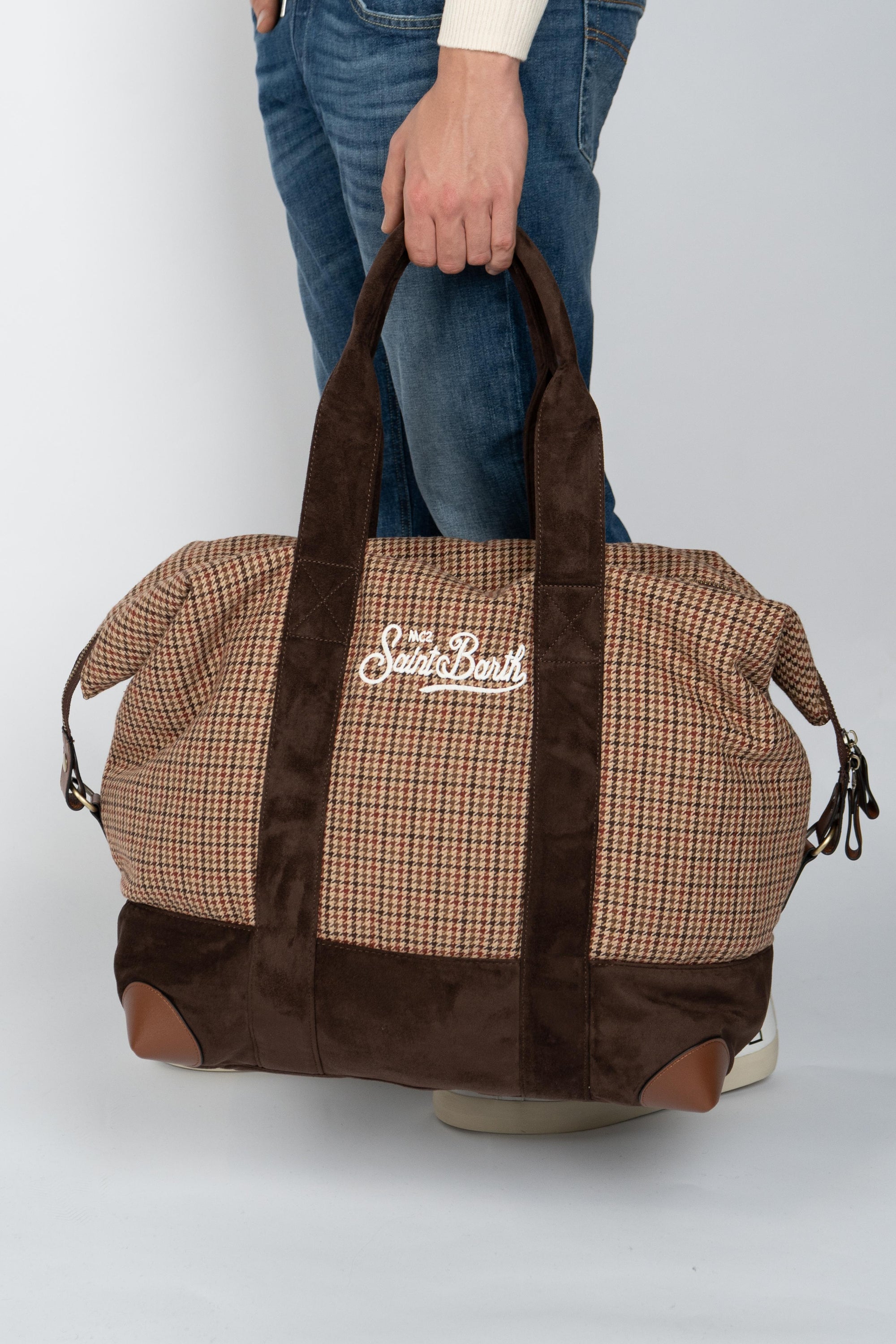 Borsa da viaggio con dettagli scamosciati TRAB002 00282I MC2 SAINT BARTH 