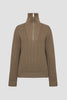 Maglione a coste con zip