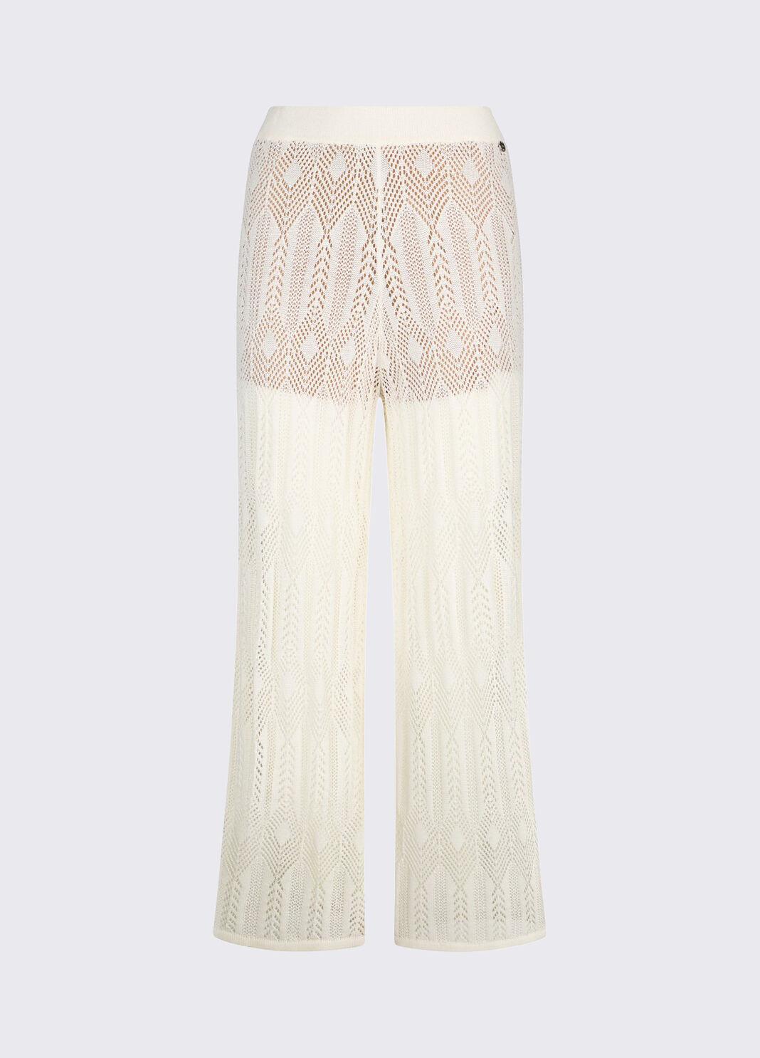 Pantaloni in maglia traforata WA6334MS007 10701 LIU JO WHITE1 