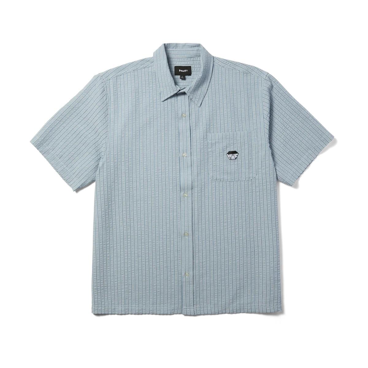 Big Block Striped Shirt BU00268 LBLUE HUF 