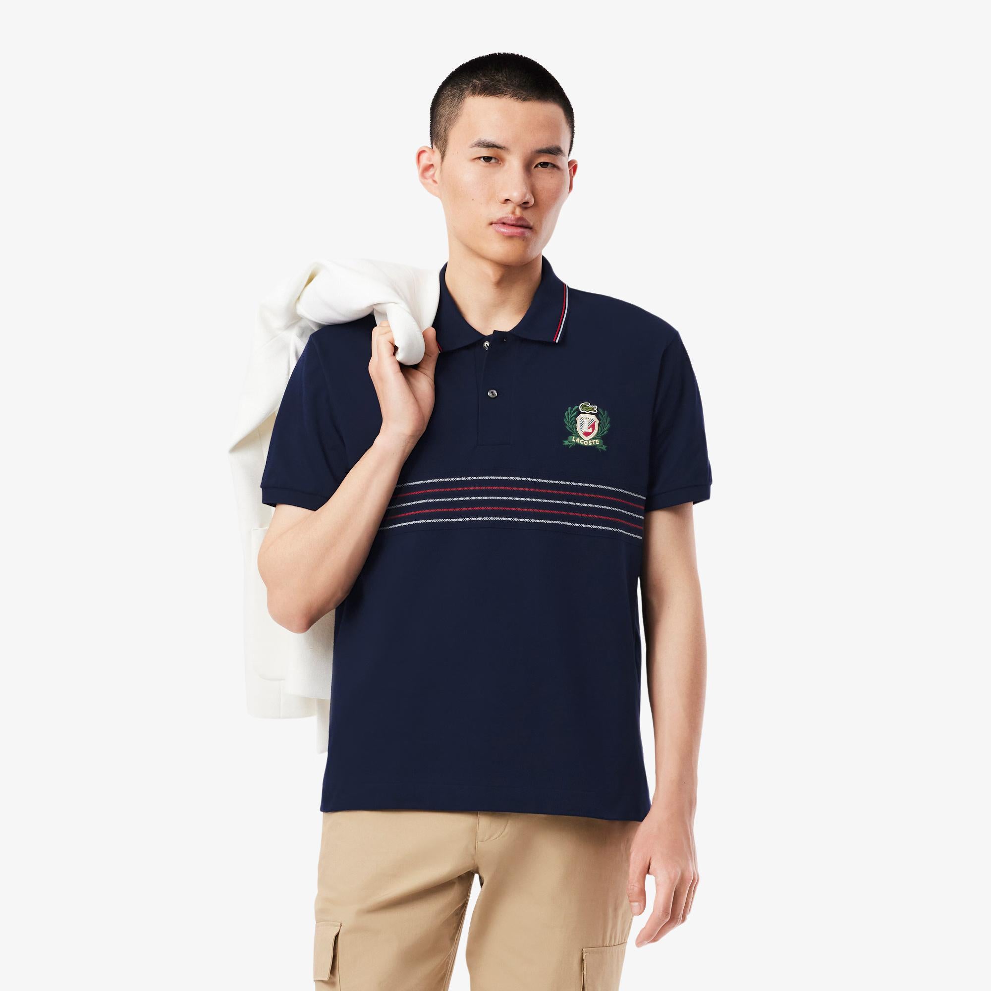 Polo con stemma ricamato PH0037 166 LACOSTE 