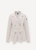 Trench corto in softshell con cintura