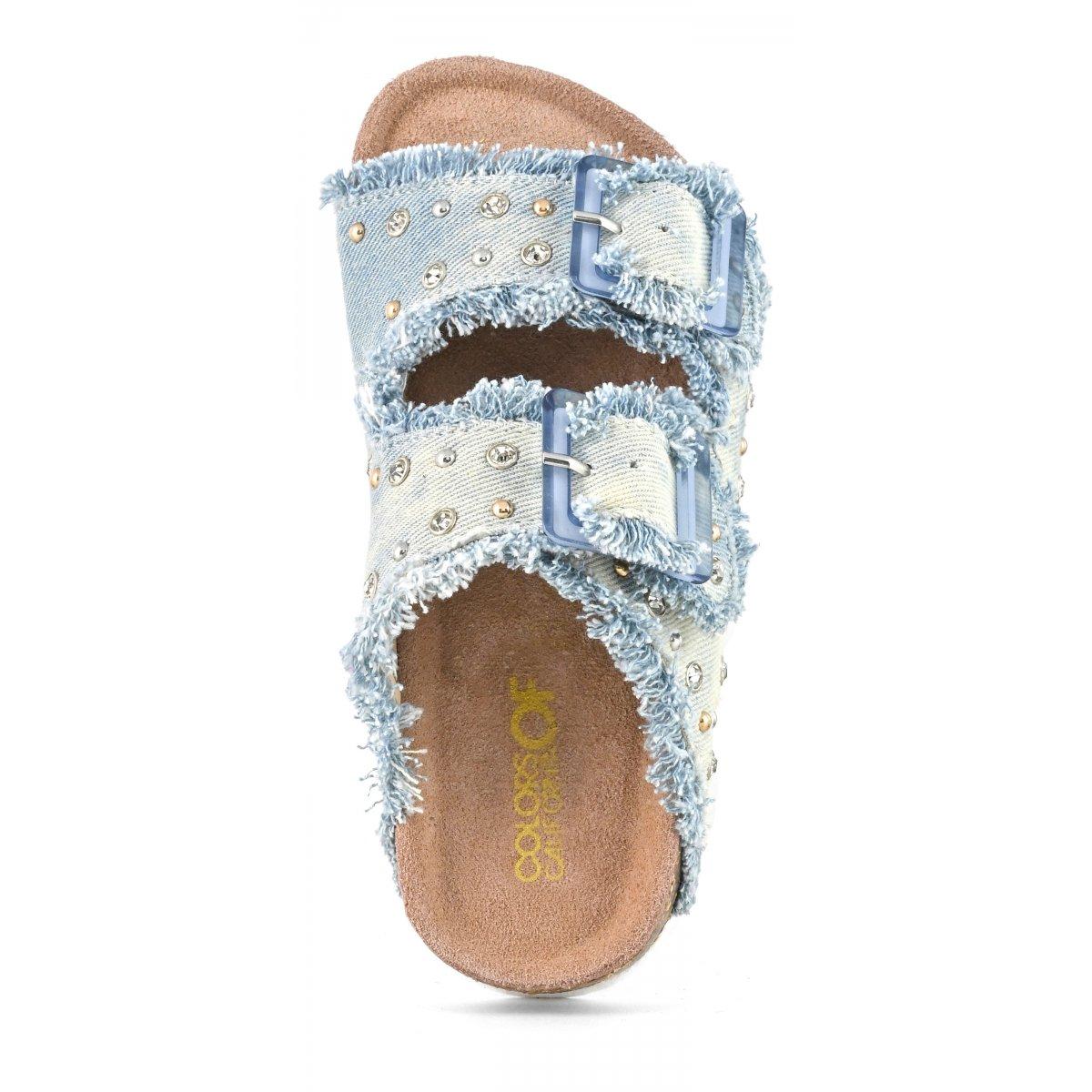 Sandalo denim e strass HC2409 WHI COLORS OF CALIFORNIA 
