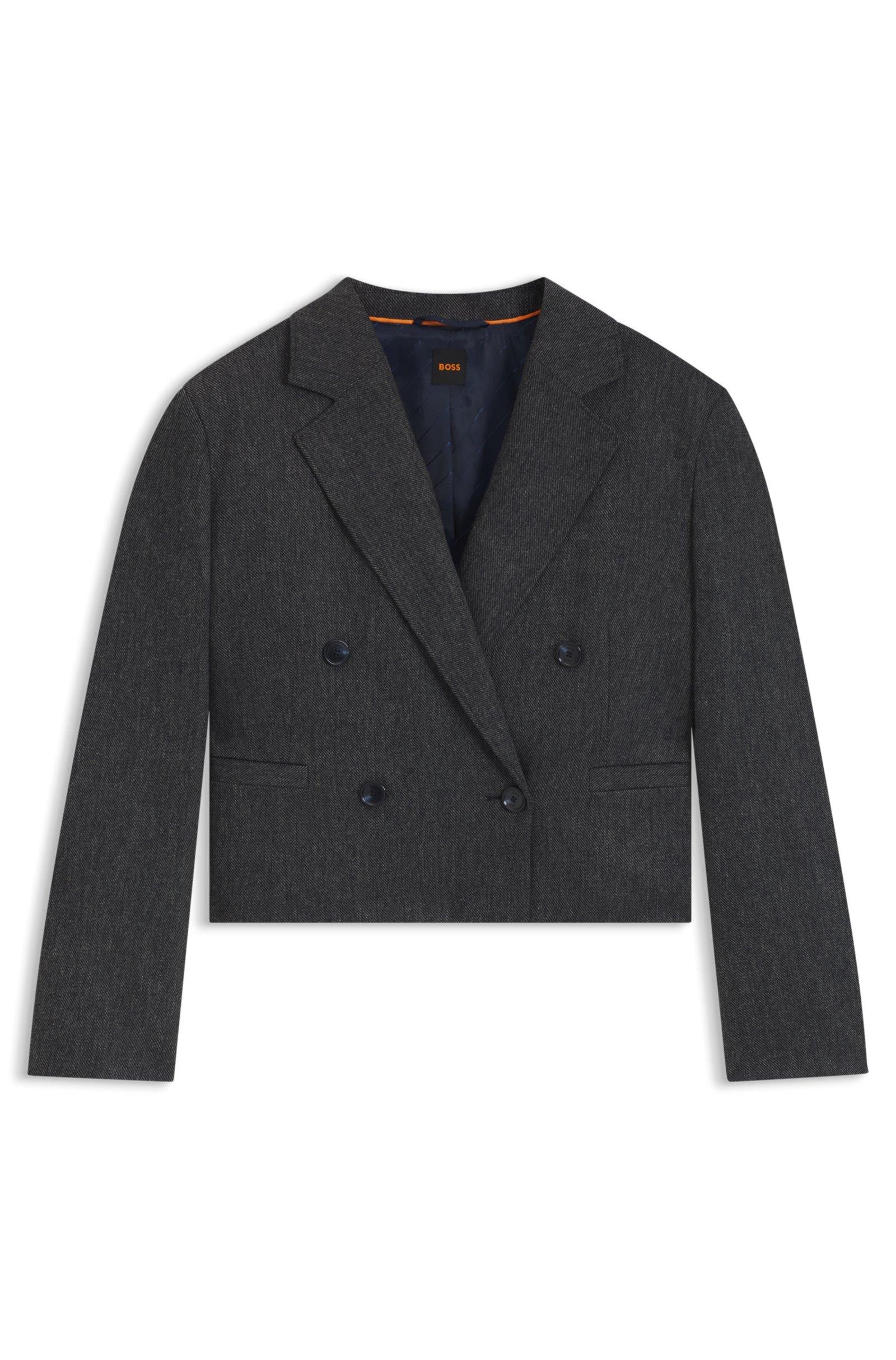 Blazer in flanella melange-con lunghezza corta 50547682 408 BOSS 