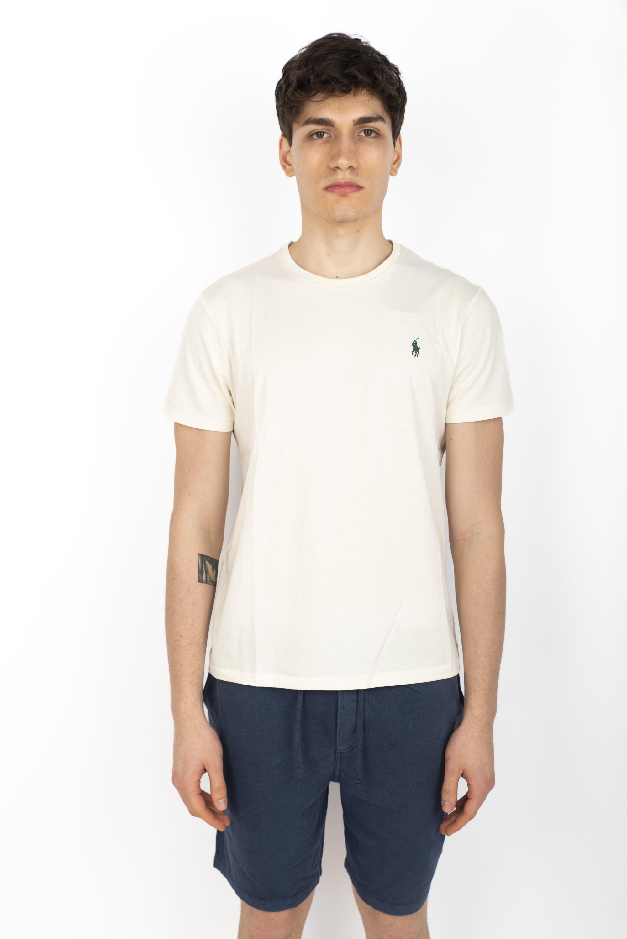 Maglietta in jersey Custom Slim-Fit crema 710671438 421 POLO RALPH LAUREN 