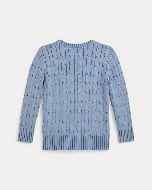 Maglia in cotone a trecce 323702674 507 POLO RALPH LAUREN 