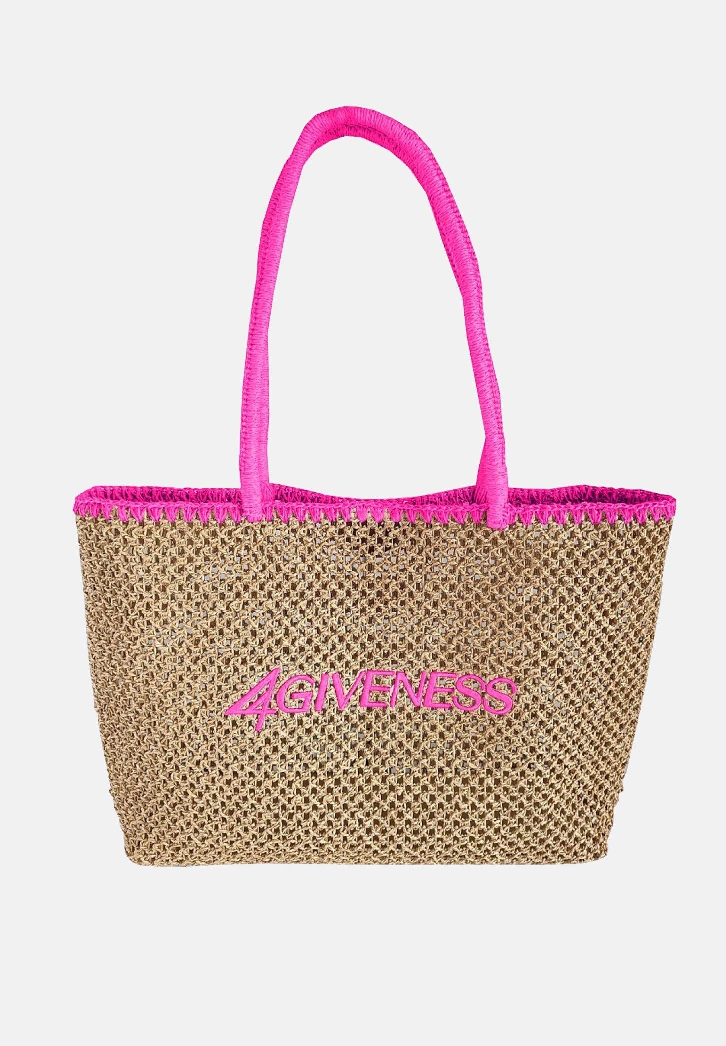 Borsa promo cartapaglia ricamo logo 125WACBO5504 005 4GIVENESS 