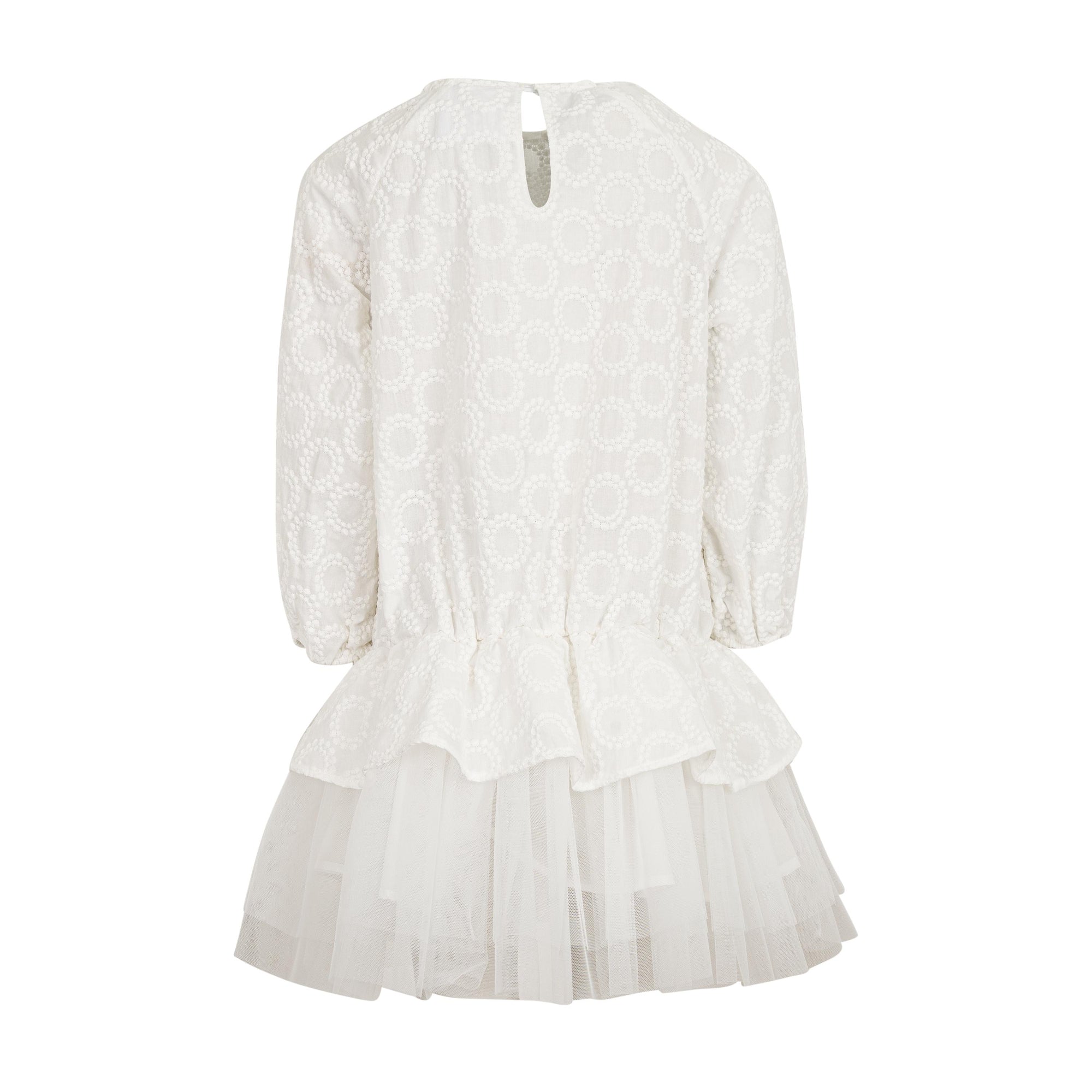 Abito con ruches e gonna in tulle DW1A70 100A DOUUOD 