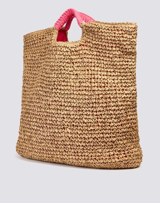 Maxi borsa in paper straw intrecciata AW825ABPA100 13000 SUNDEK 
