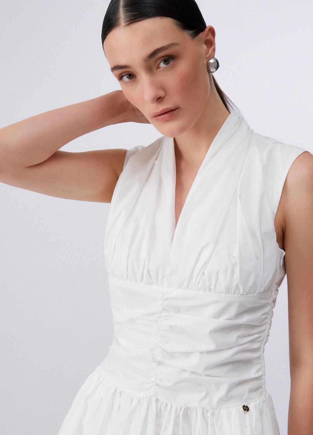 Abito corto con cut-out WA6241T4853 10701 LIU JO WHITE1 