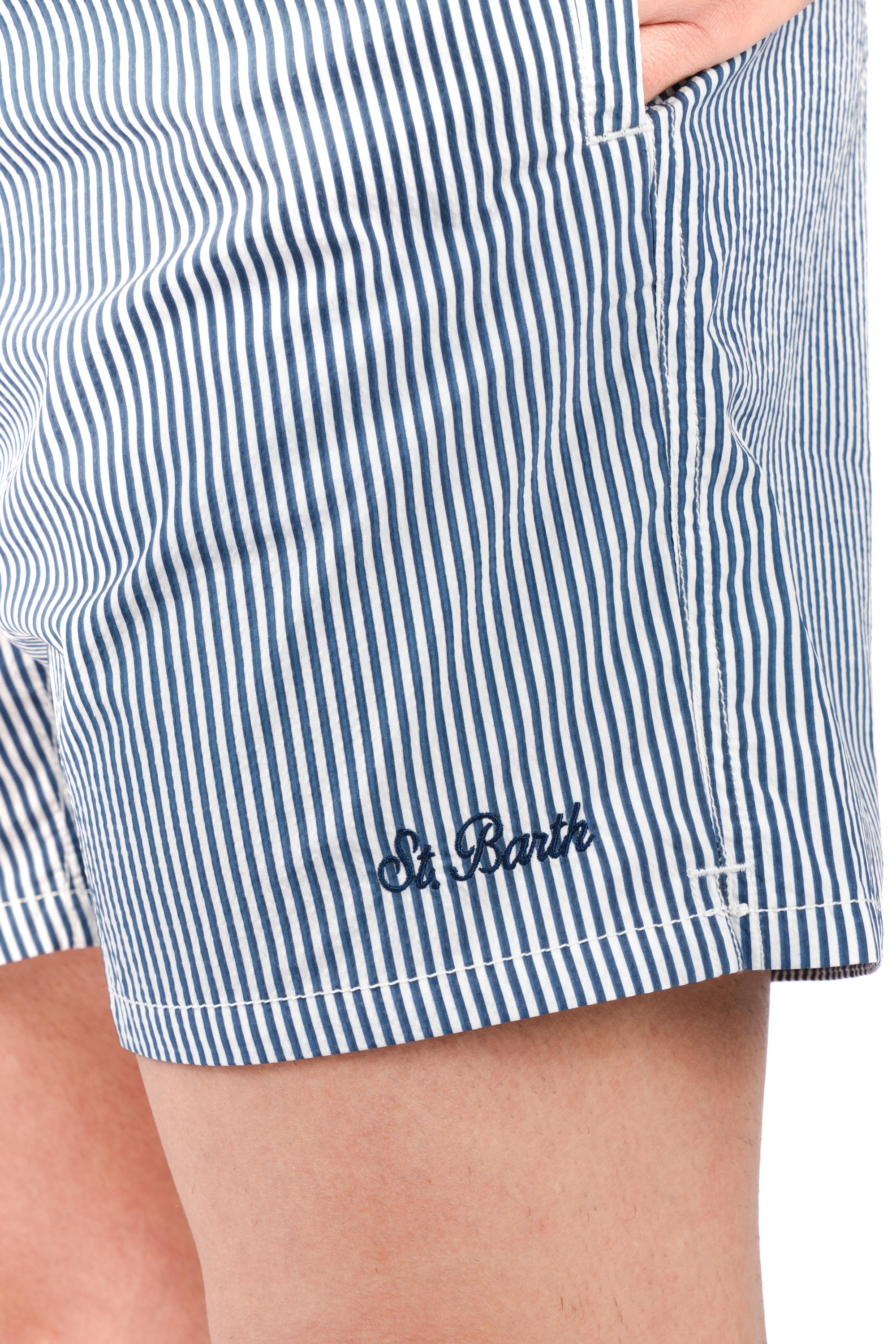 Costume classico leggero Patmos in seersucker a righe PATM001 01710L MC2 SAINT BARTH 