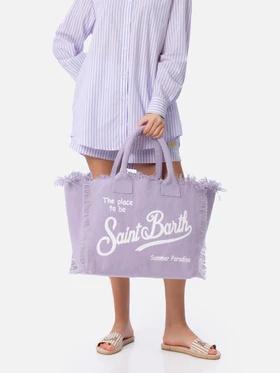 Borsa a spalla Vanity in canvas di cotone VANI001 00138H MC2 SAINT BARTH 