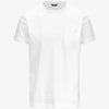 T-Shirt in Cotone Slim Fit Uomo Bianca con Taschino