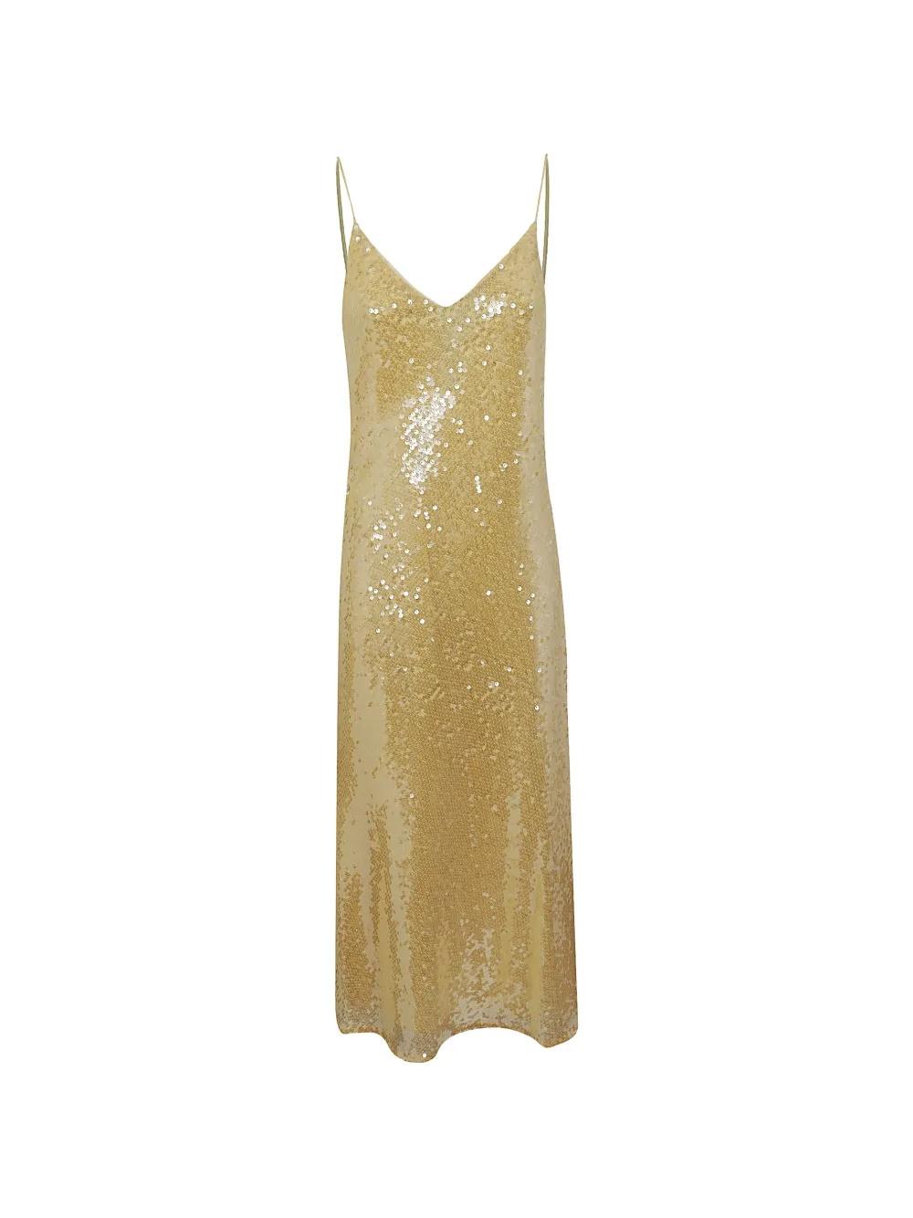 Abito con paillettes e spalline 253P08931 001 LAUREN 