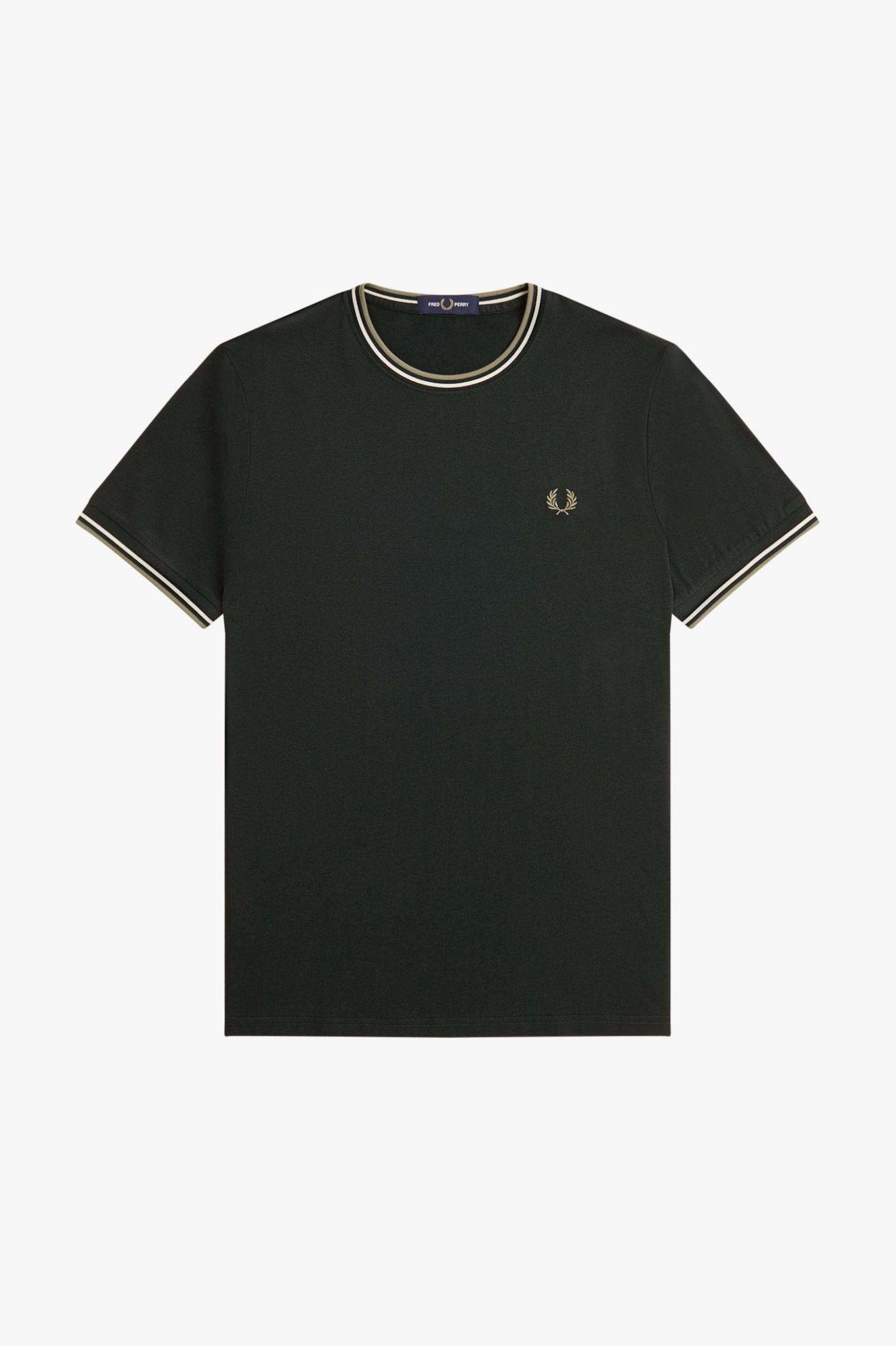 T-shirt con doppia riga M158854 Y65 FRED PERRY 