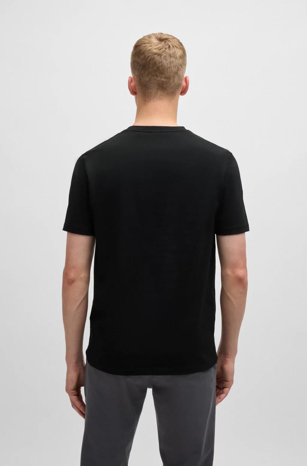 T-shirt in jersey di cotone con toppa con logo 50508584 001 BOSS 