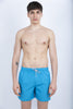 Repreve® recycled polyester elastic waist short swimsuit, light blue