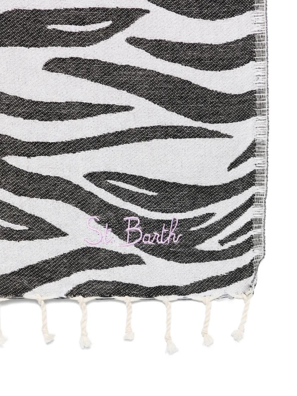 Telo mare Foutas in cotone jacquard con fantasia zebrata FOUT009 02714L MC2 SAINT BARTH 
