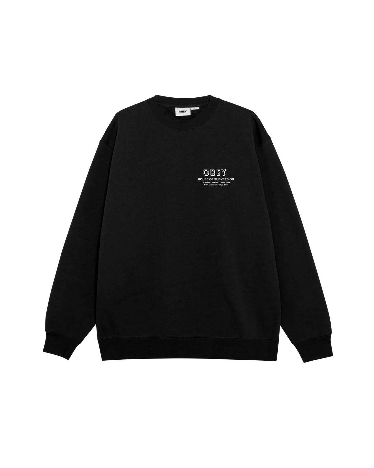 Felpa House of Subversion Premium Crewneck 112864195 BLK OBEY 