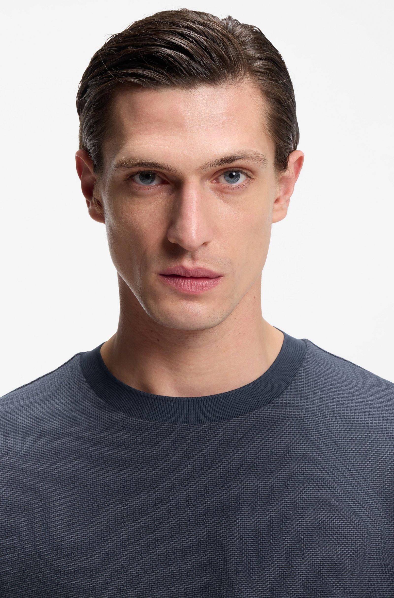 T-shirt in cotone con struttura a bolle 50555163 404 BOSS 