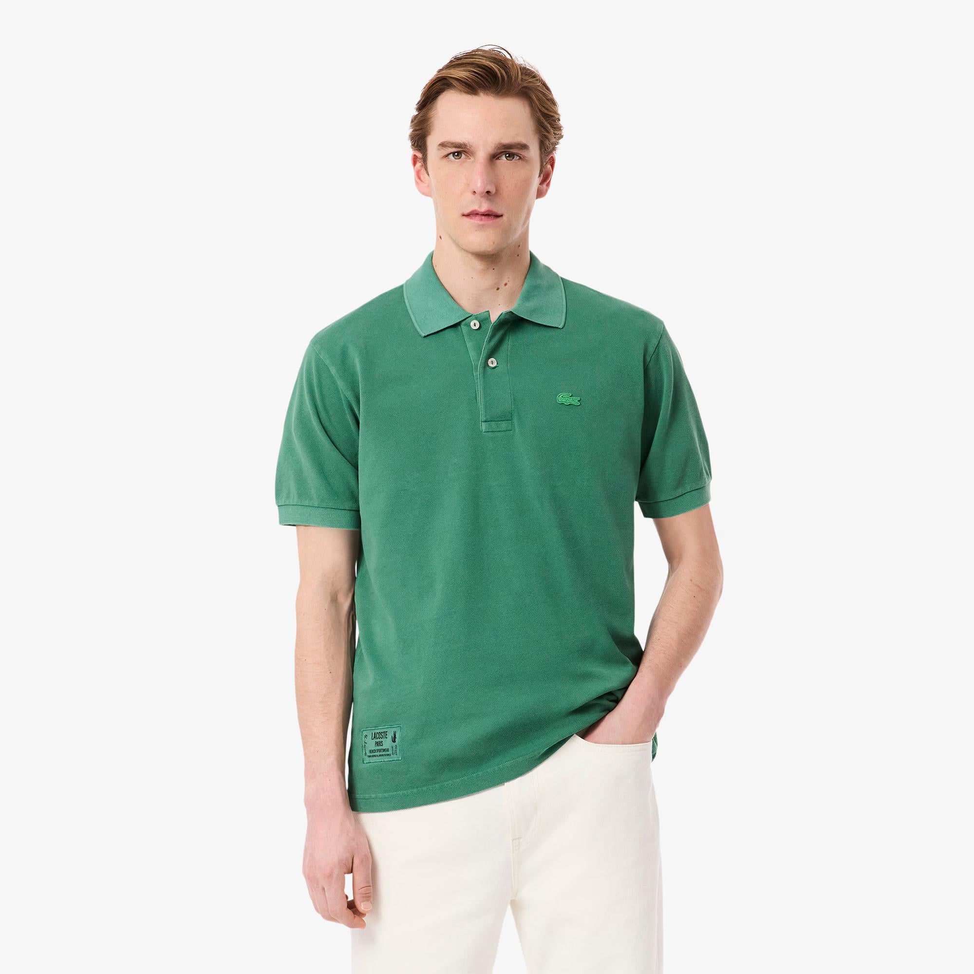 Polo in piquè di cotone classic fit effetto lavato PH9868 132 LACOSTE 
