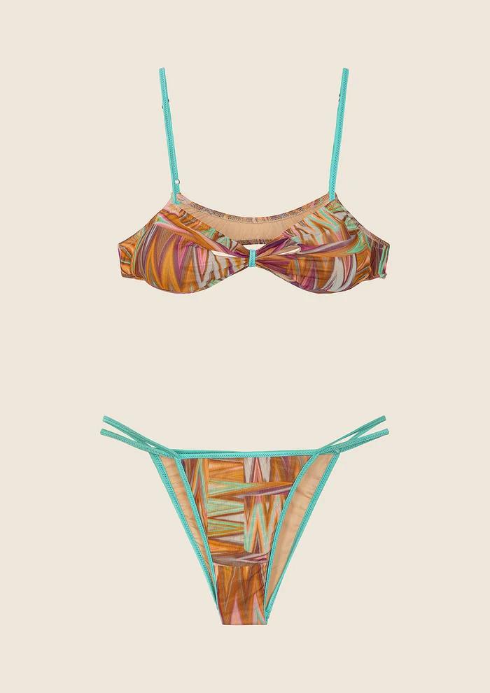 Bikini Top con Slip Fisso Fantasia 0901X 07 F**K 