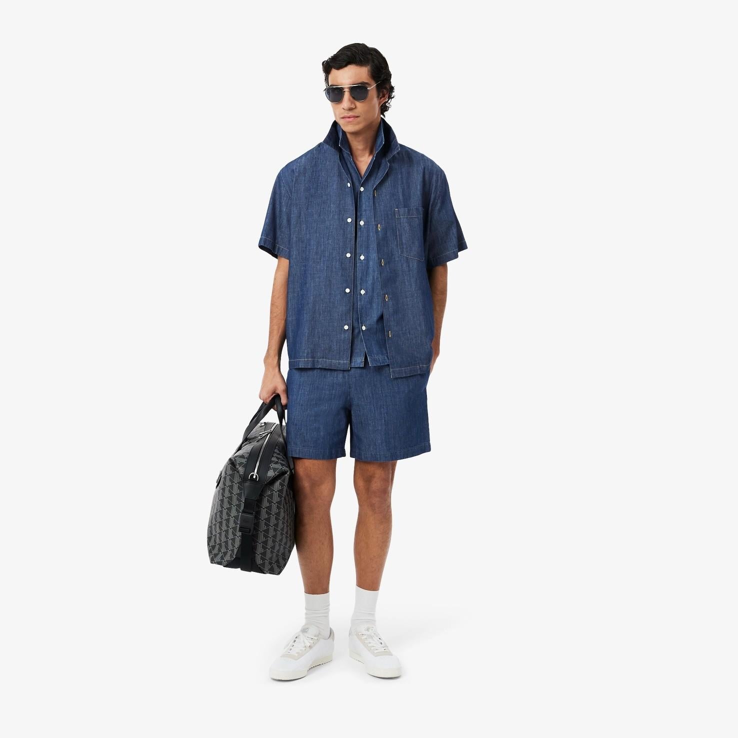 Camicia in denim a collo aperto relaxed fit CH1869 MK9 LACOSTE 