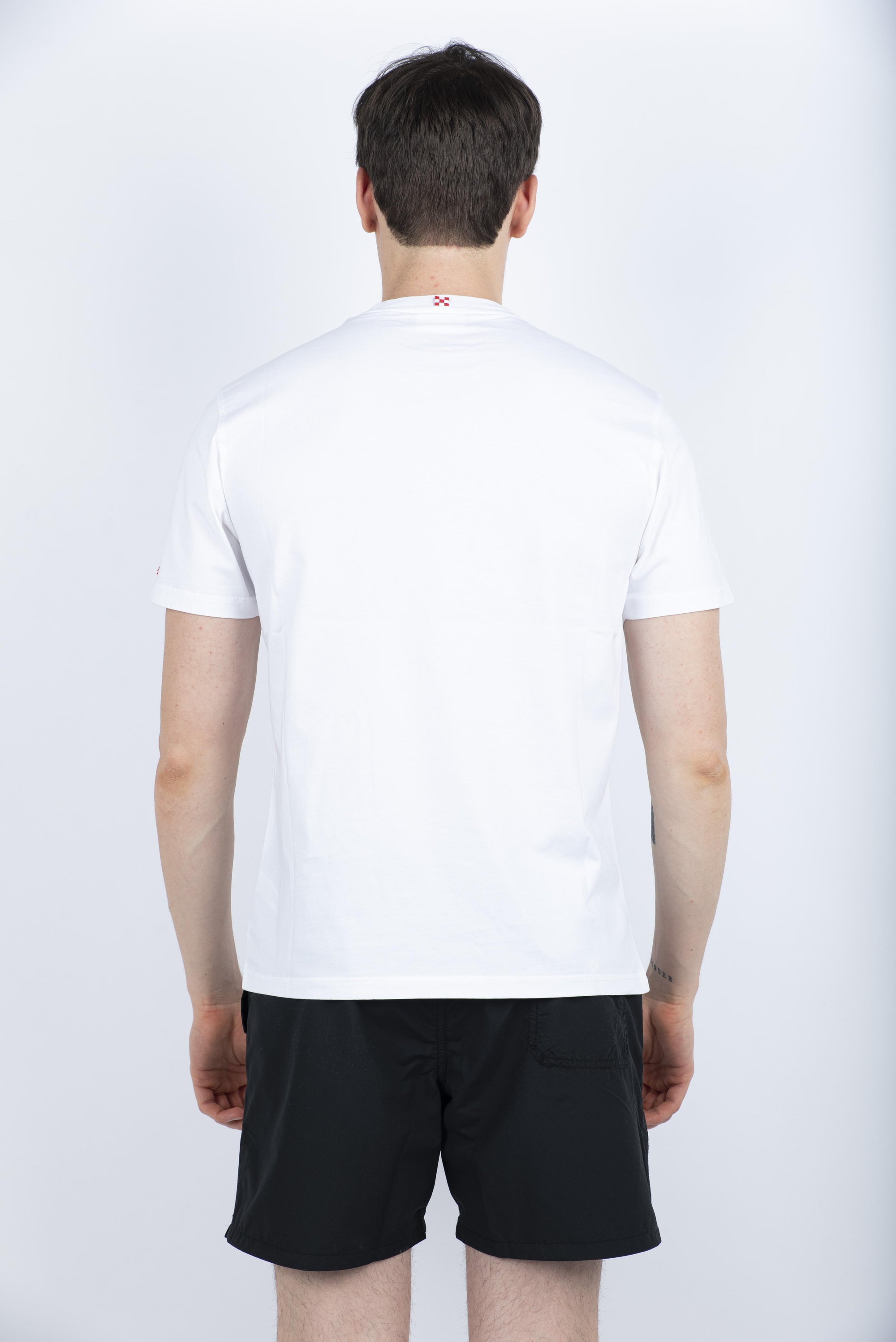 T-shirt in cotone Austin con ricamo e stampa orologio AUS0001 02516H MC2 SAINT BARTH 
