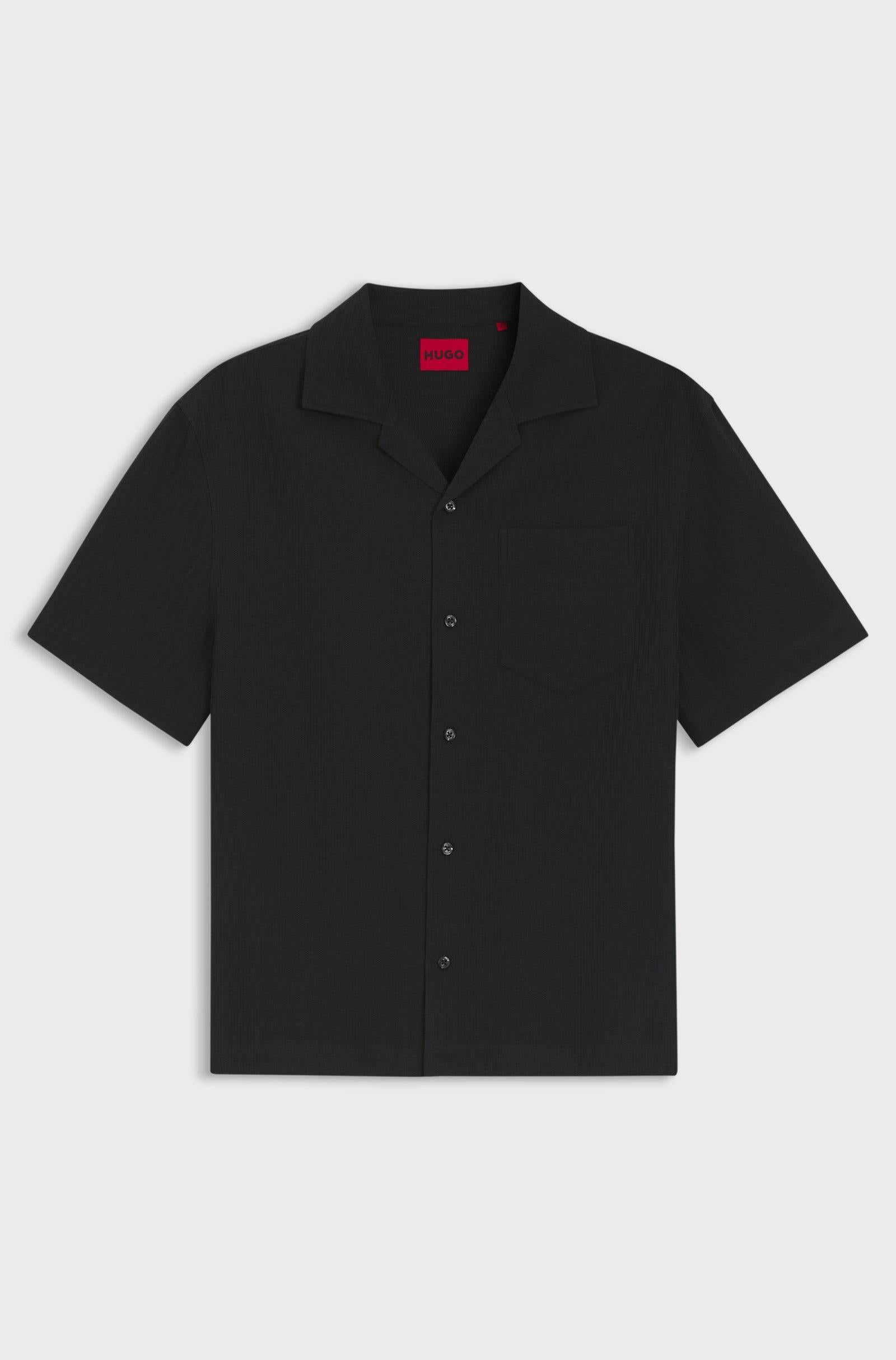 Camicia oversize in cotone lavorato 50560633 001 HUGO 