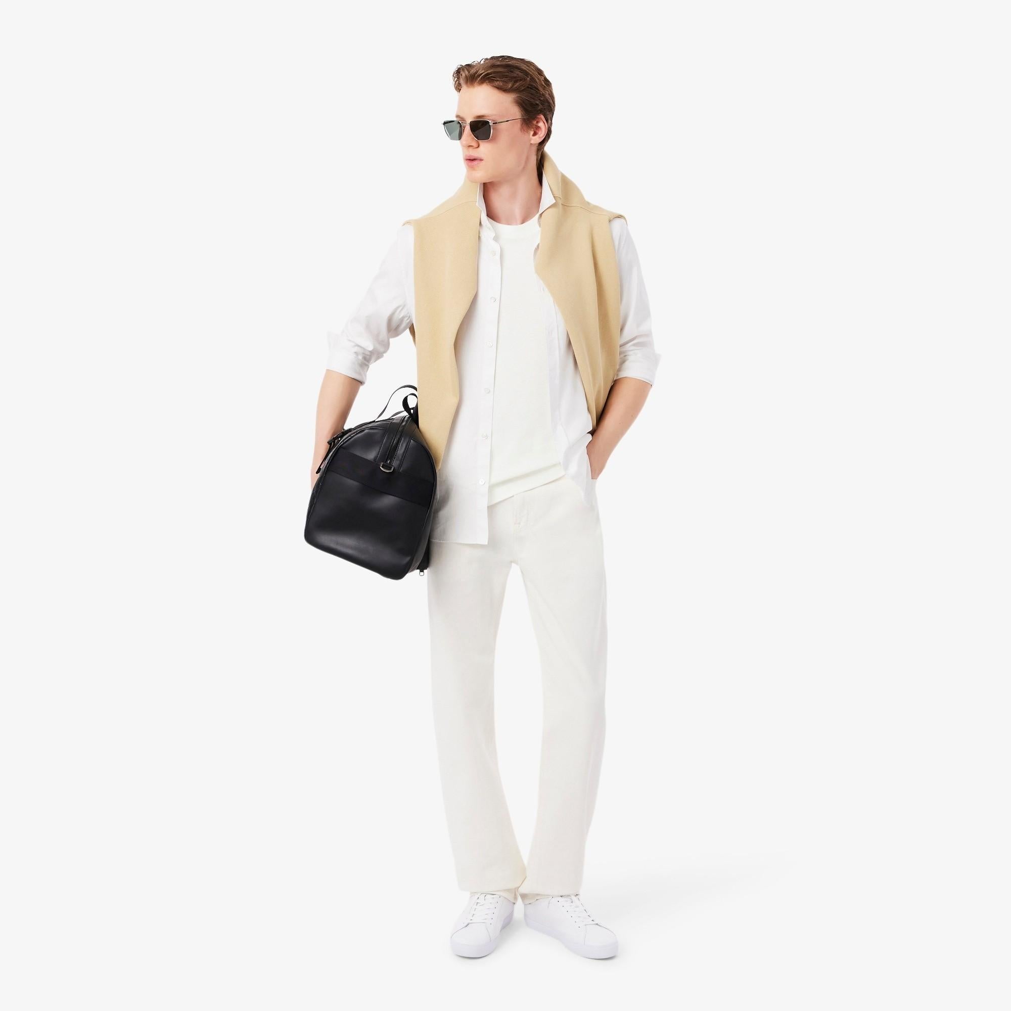 T-shirt in piqué pesante di cotone e lino TH0629 70V LACOSTE 