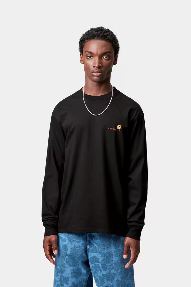 L/S American Script T-Shirt I029955 89XX CARHARTT WIP 