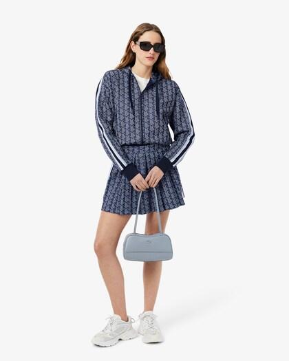 Felpa con cappuccio in jacquard con monogramma SF7606 525 LACOSTE 