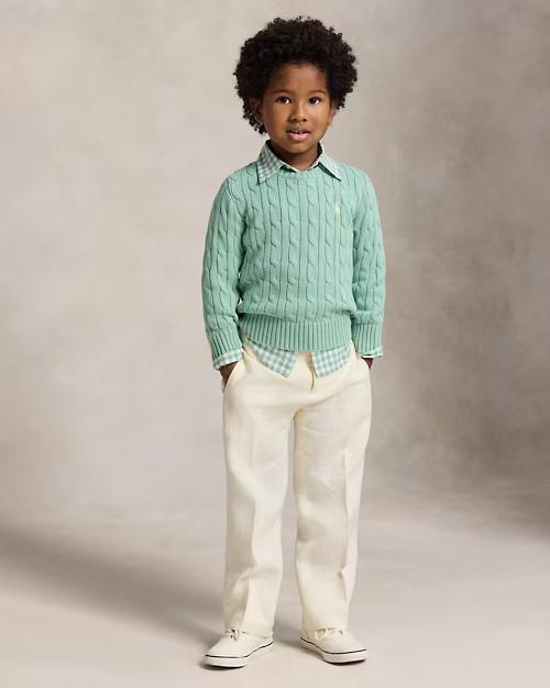 Maglia in cotone a trecce 322702674 509 POLO RALPH LAUREN 