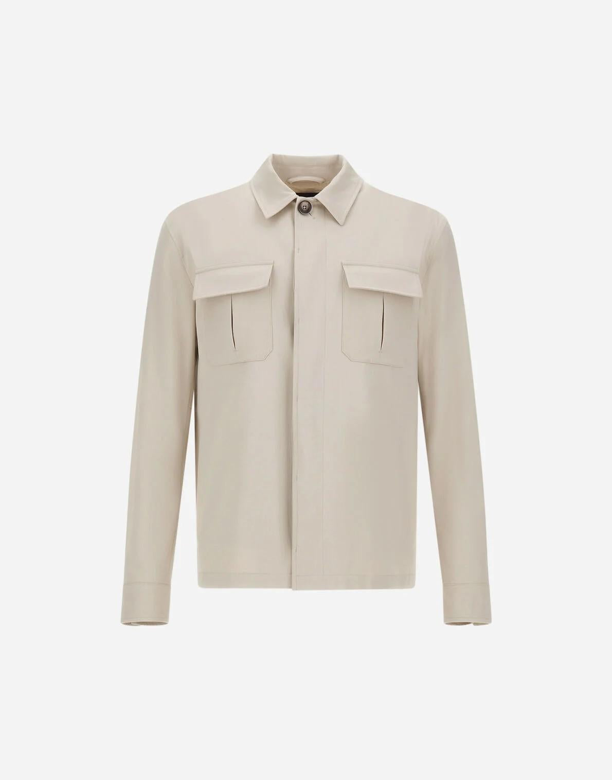 Shacket in cotton gabardine stretch GI000634U13286S 9403 HERNO 