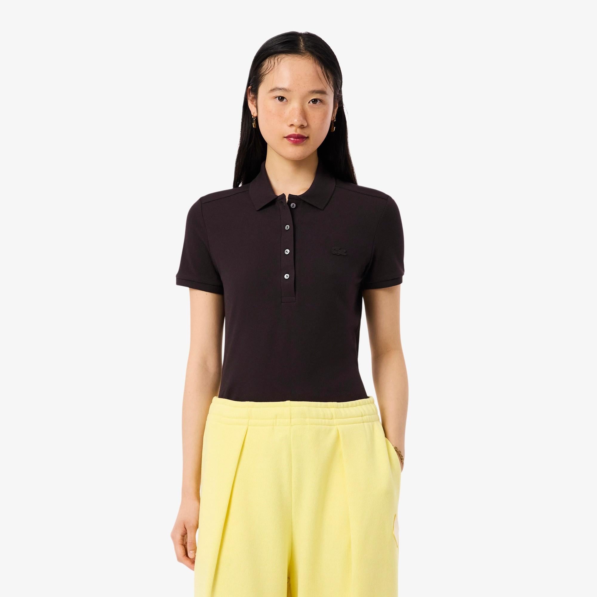 Polo da donna in piqué di cotone stretch Lacoste slim fit PF5462 3LA LACOSTE 
