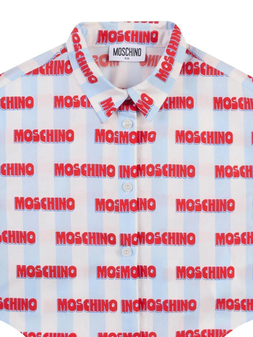 Camicia con motivo a righe HAC021LLB60 83678A MOSCHINO KID 