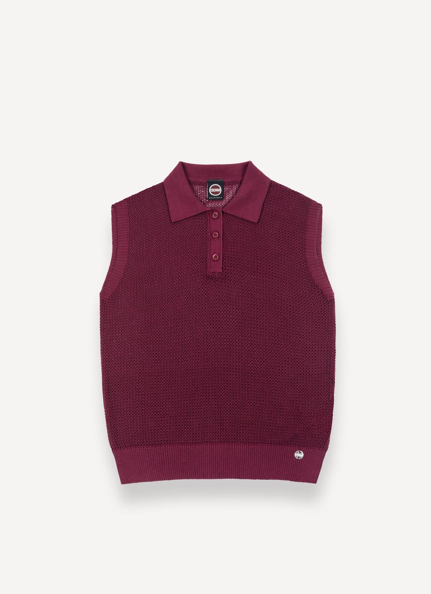 Polo in rete senza maniche 43119DL 757 COLMAR 