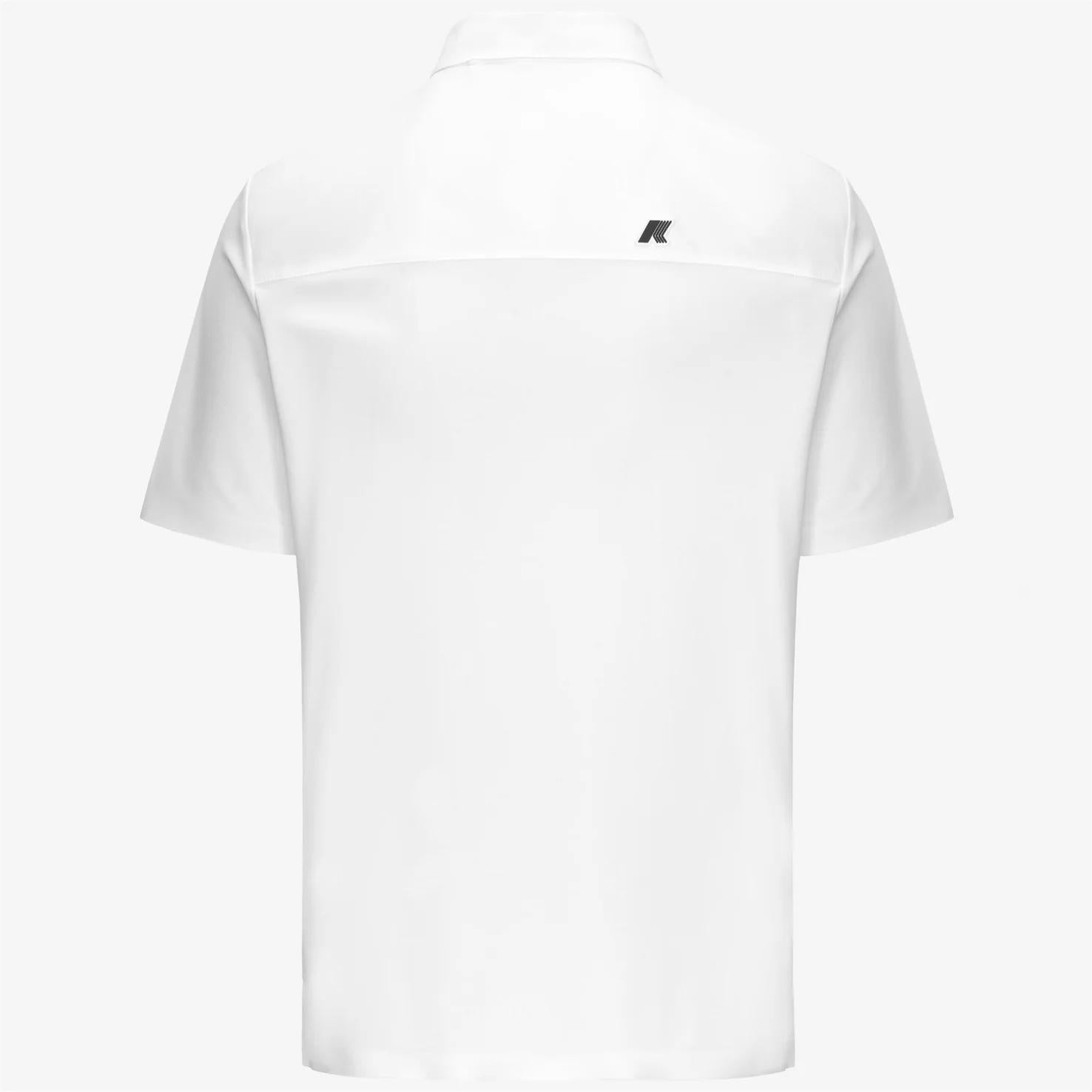Polo da golf da uomo bianca brillante con tessuto elasticizzato K51346W UZ9 K-WAY 
