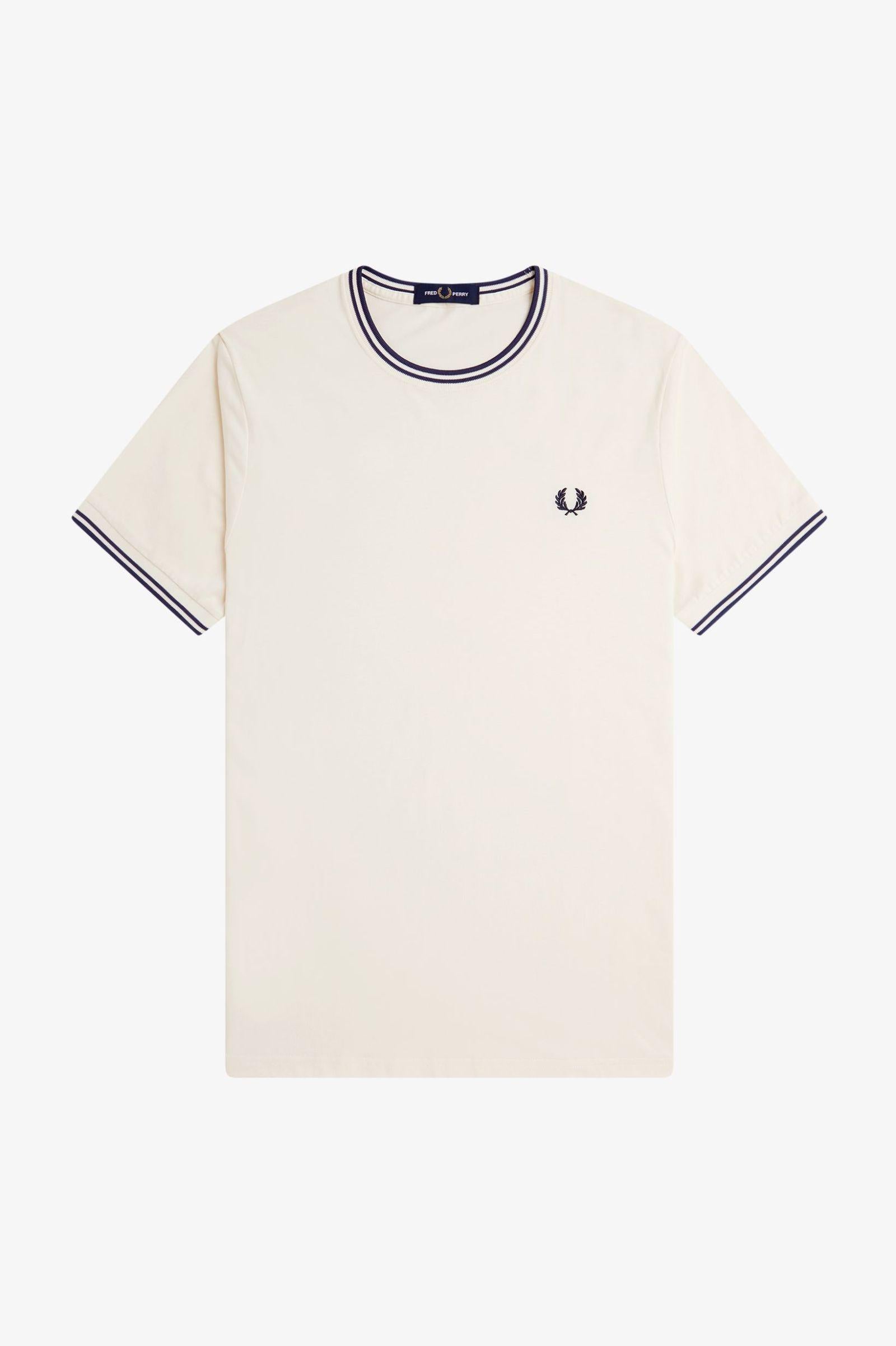 T-shirt con doppia riga M158853 Y24 FRED PERRY 