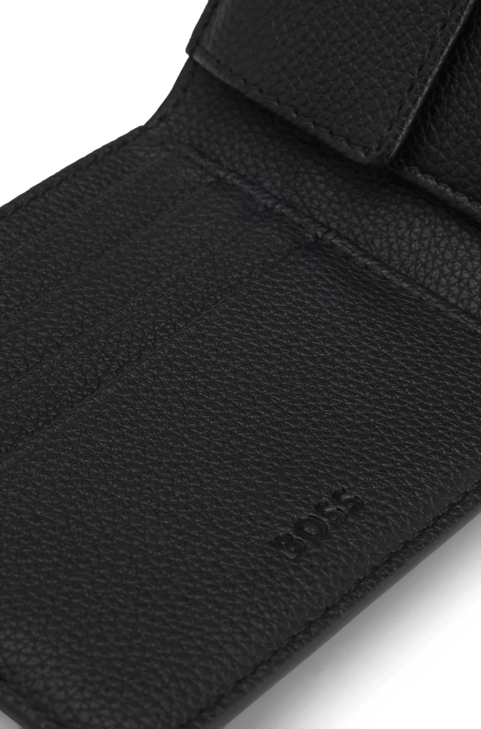 Portafoglio in ecopelle granulata con logo 50536511 001 BOSS ACCESSORIES 