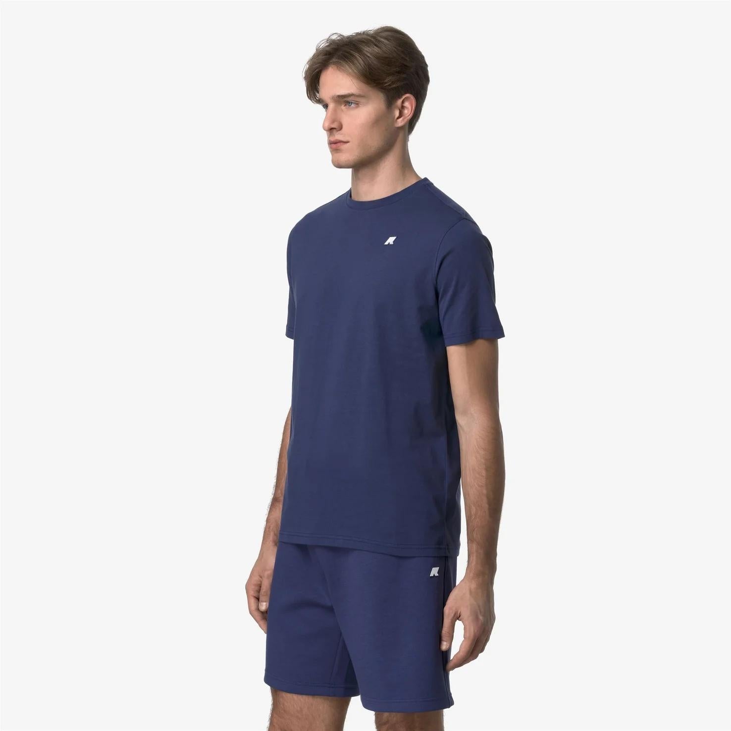 T-Shirt in Cotone Slim Fit Uomo blu cobalto K7125UW 867 K-WAY 