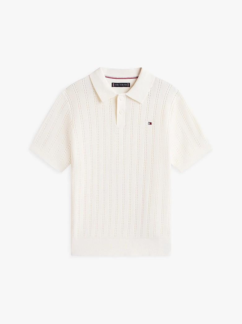 Polo in maglia traforata KB0KB10251J YA8 TOMMY HILFIGER 