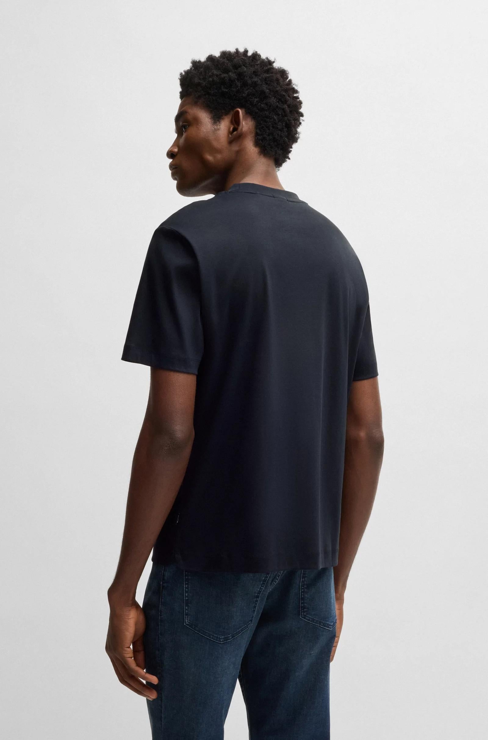 T-shirt regular fit in cotone con monogramma Double B 50520298 404 BOSS 