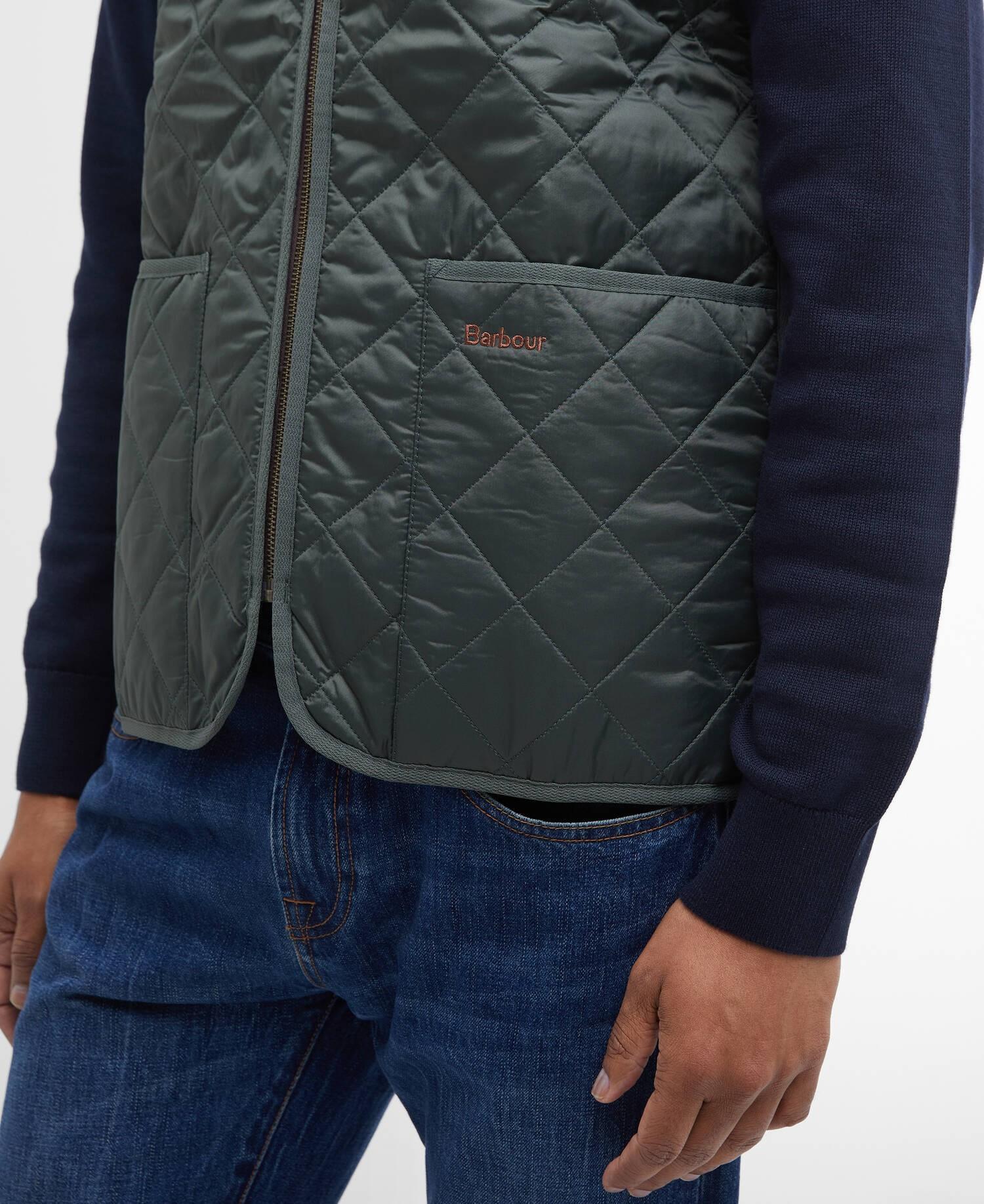 Gilet trapuntato/fodera con zip MLI0001 GN92 BARBOUR 