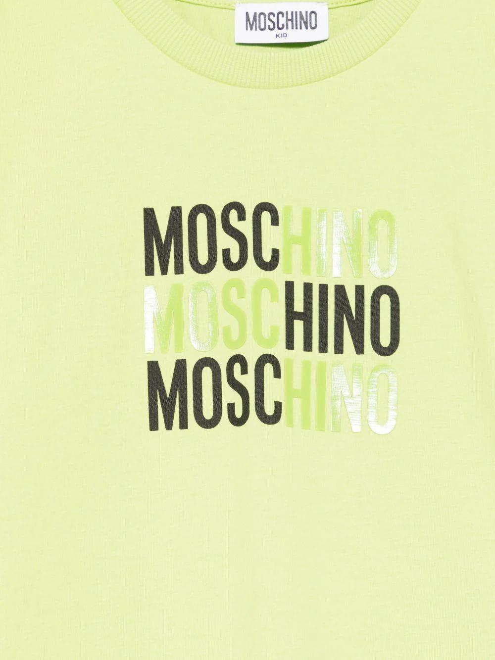 T-shirt con stampa logo H5M05GLAA23 30355A MOSCHINO KID 